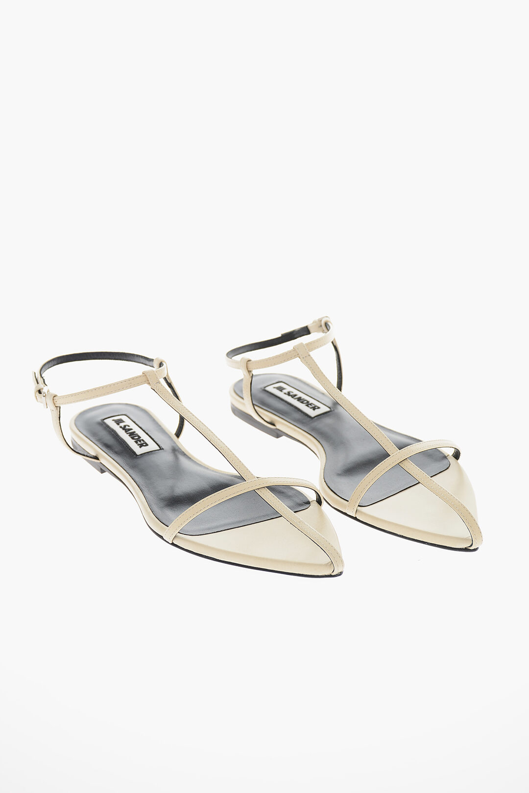 サンダル・ミュール JIL SANDER  Tripon leather sandals Tripon leather sandals in black - Jil Sander | Mytheresa