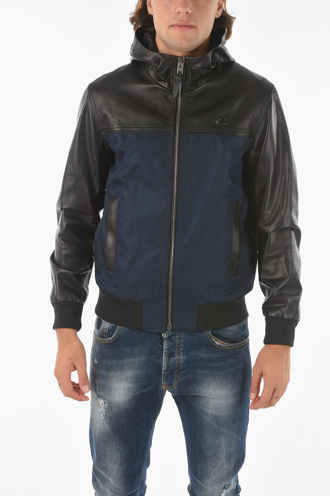 Coach Leather Two-Tone Jacket with Hood men - Glamood Outlet