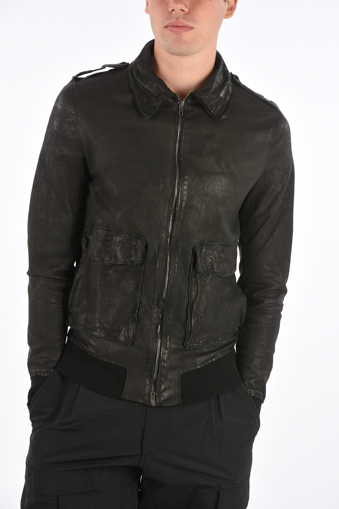 Salvatore Santoro Leather Unlined Jacket men - Glamood Outlet