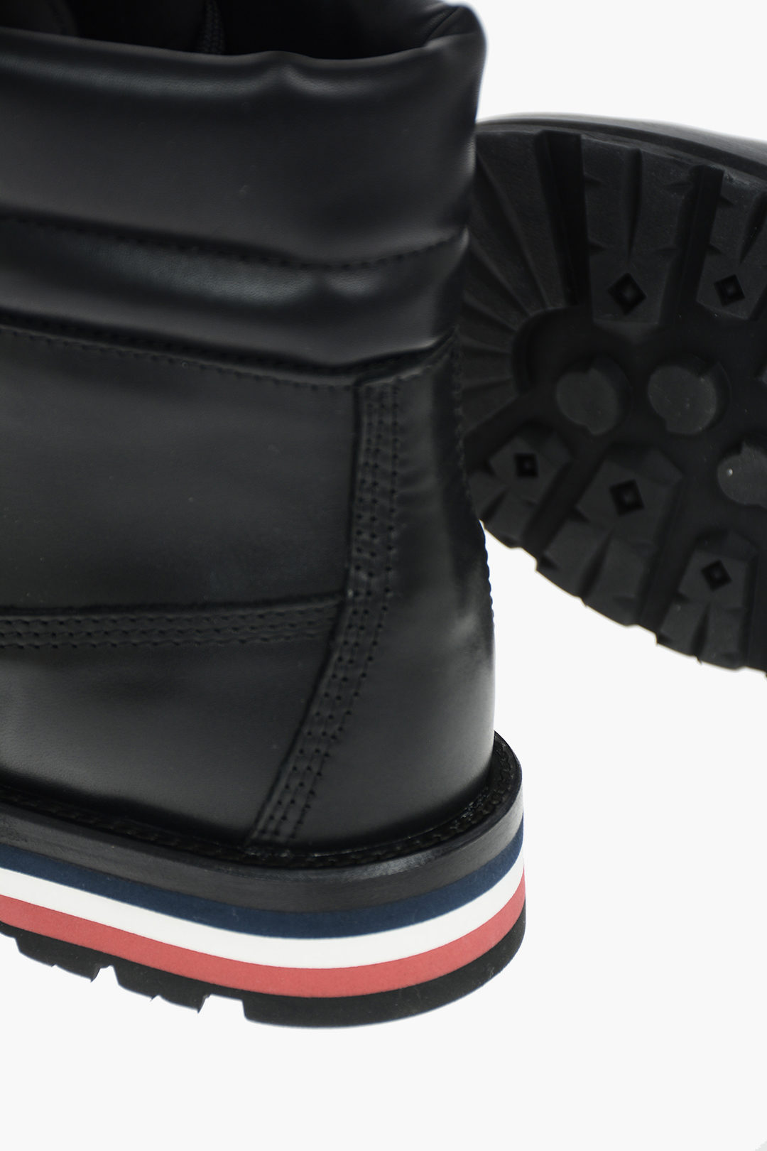 Moncler Leather VANCOUVER Hiking Boots with Tricolor detail on the Sole men Glamood Outlet