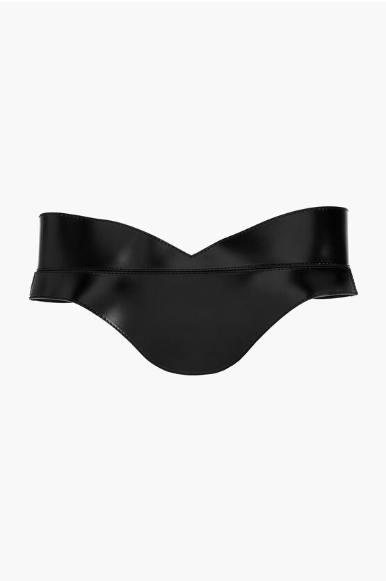 Alexander Mcqueen Leather Waistbelt With Zip Closure 130mm