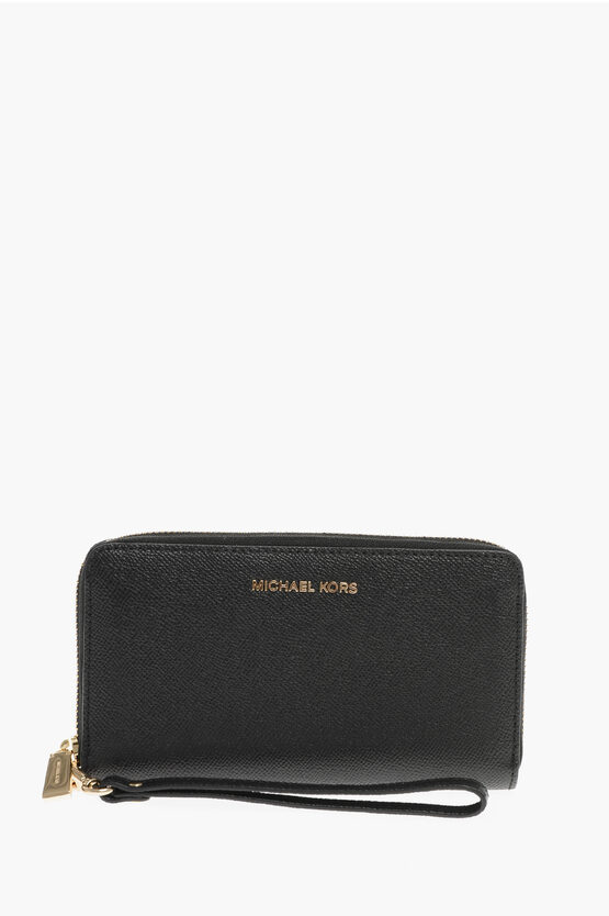 Michael Kors Leather Wallet With Zip Closure