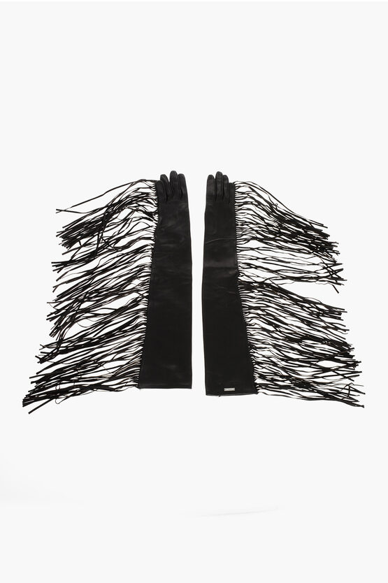 Leather Warm Gloves… - image