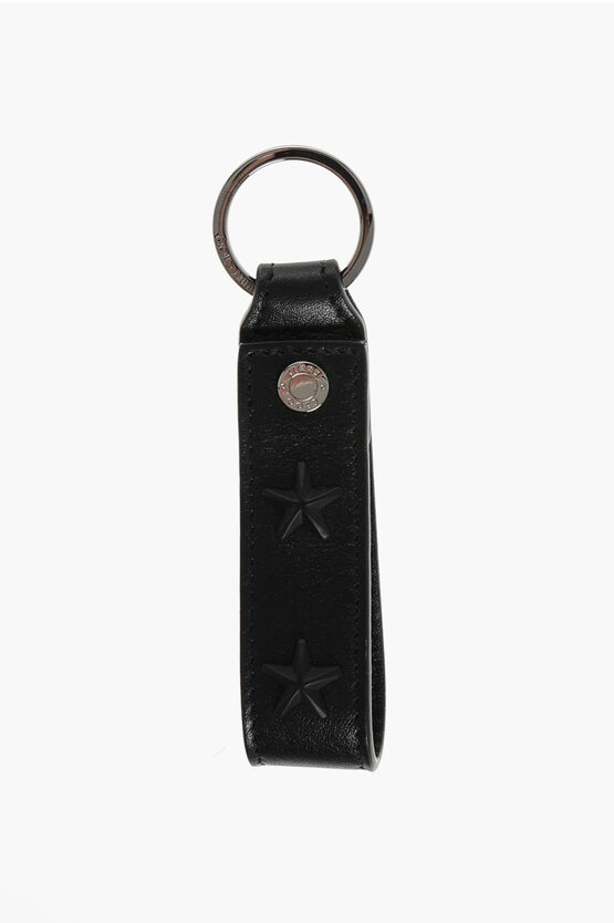 Jimmy Choo Leather Warwick Key Ring With Studs