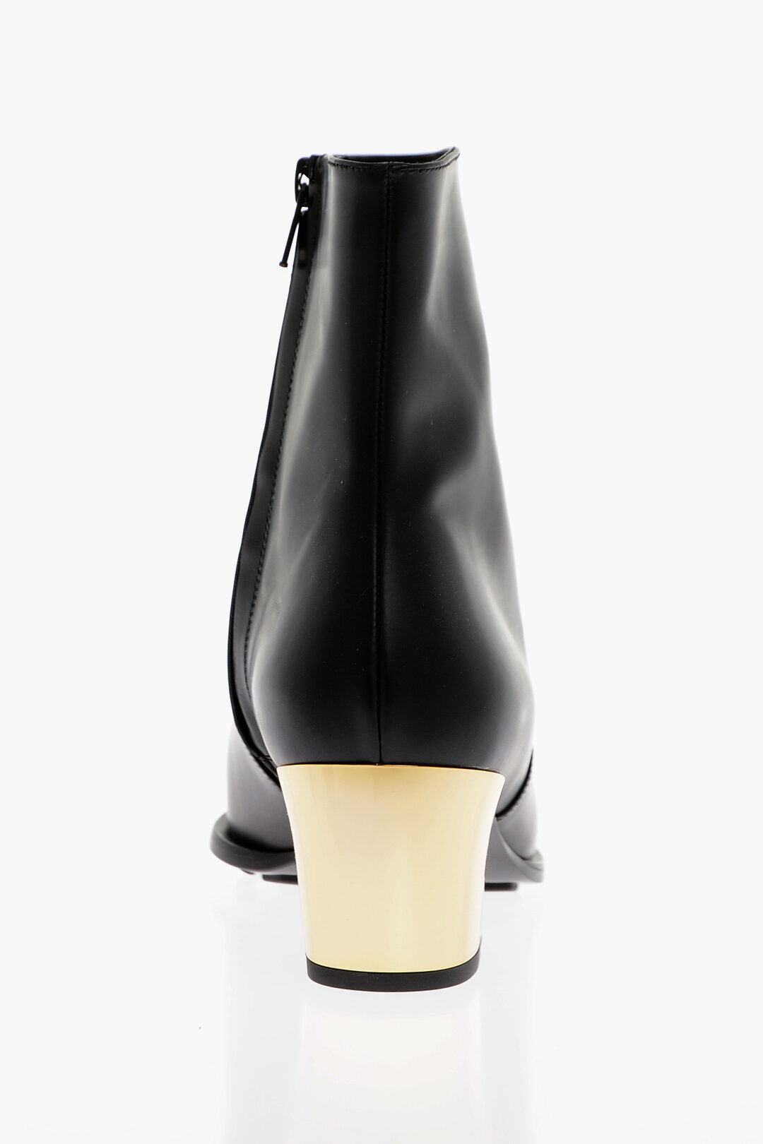 Bottega Veneta Leather Western Ankle Boots TOKYO with Metallic