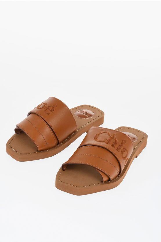 Leather Woody Slide… - image