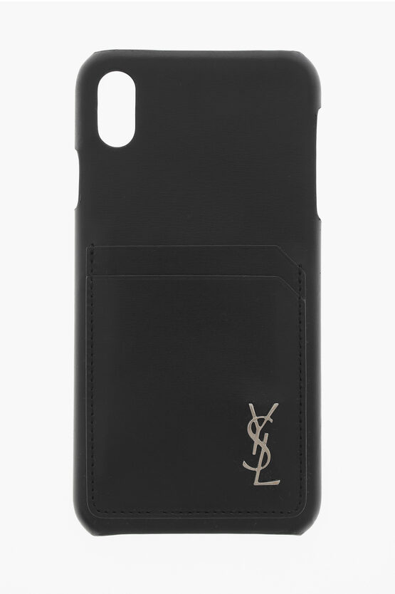 Shop Saint Laurent Leather Xs Iphone Cover