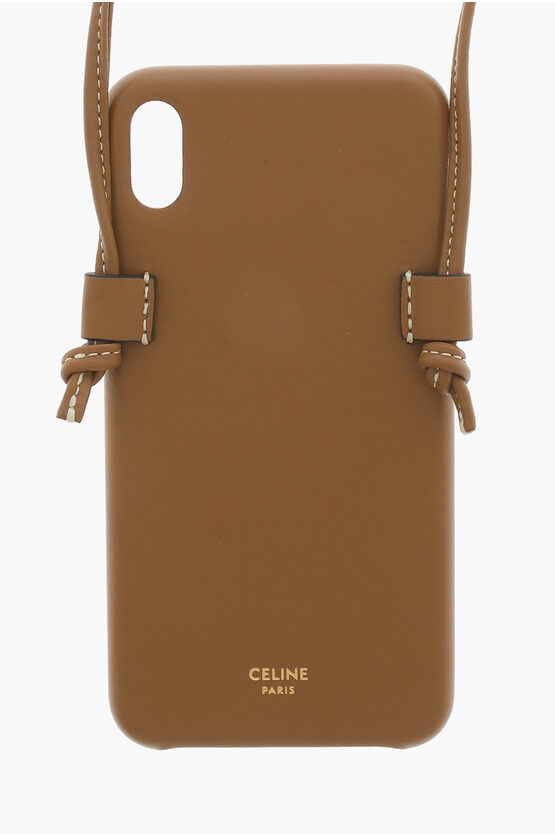 Shop Celine Leather Xs Max Iphone Case