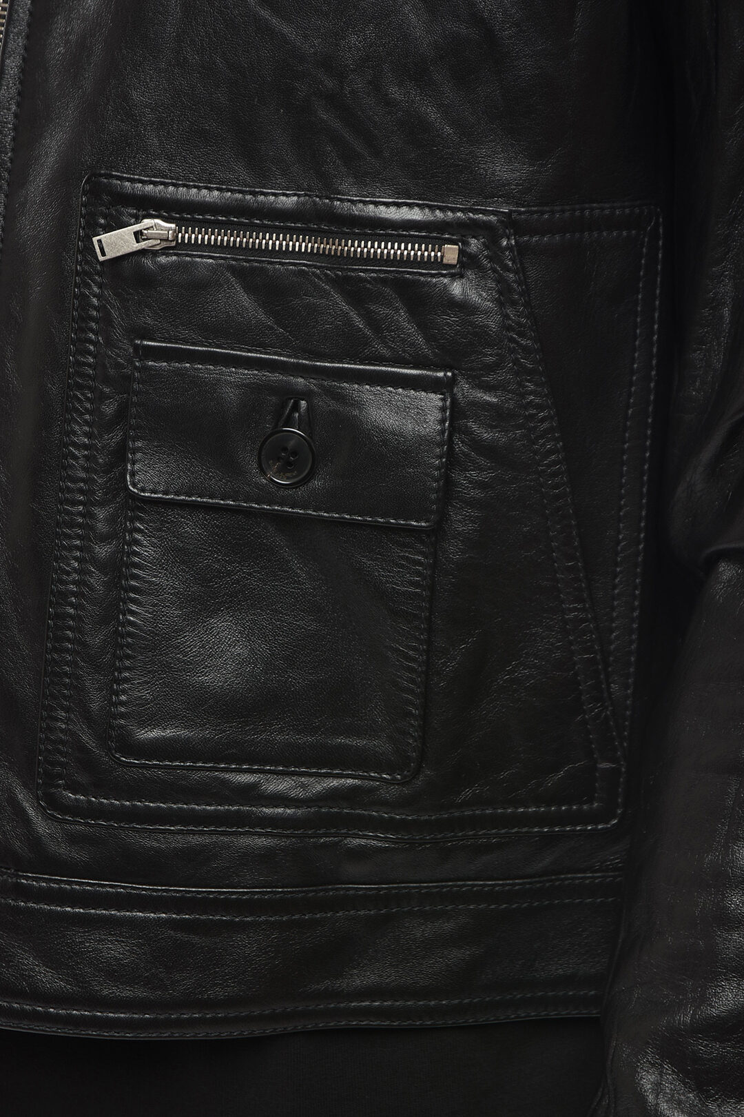 Saint laurent multi on sale zip leather jacket