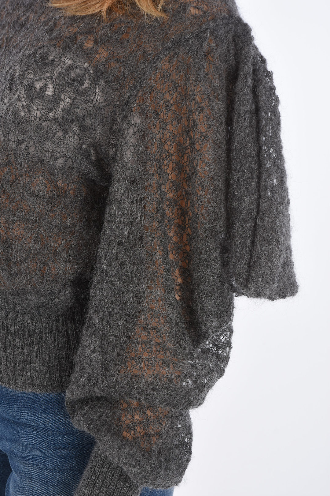 Alberta Ferretti leg-o-mutton sleeve crew-neck sweater women - Glamood ...