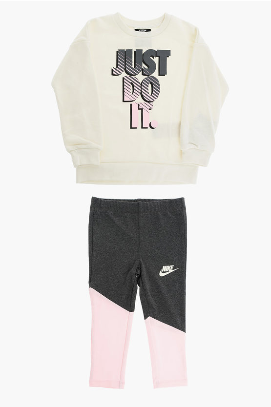 Nike Leggigns And Sweatshirt Set In Multi