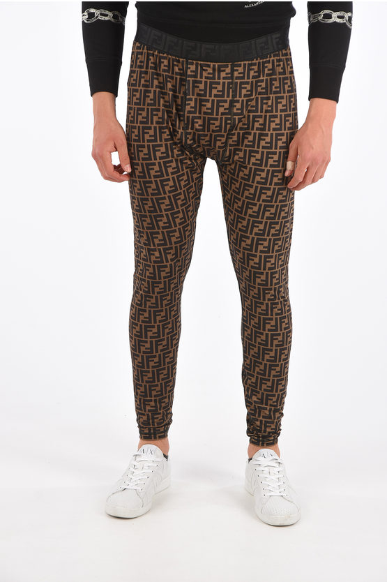 Fendi leggings LONG JOHN FF con stampa logo uomo Glamood Outlet