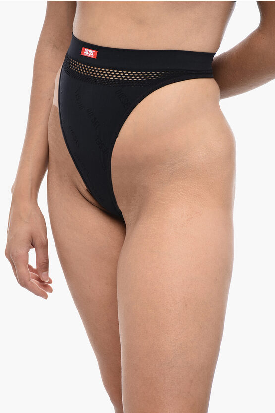 Shop Diesel Leight Thong With Embroidered Logo