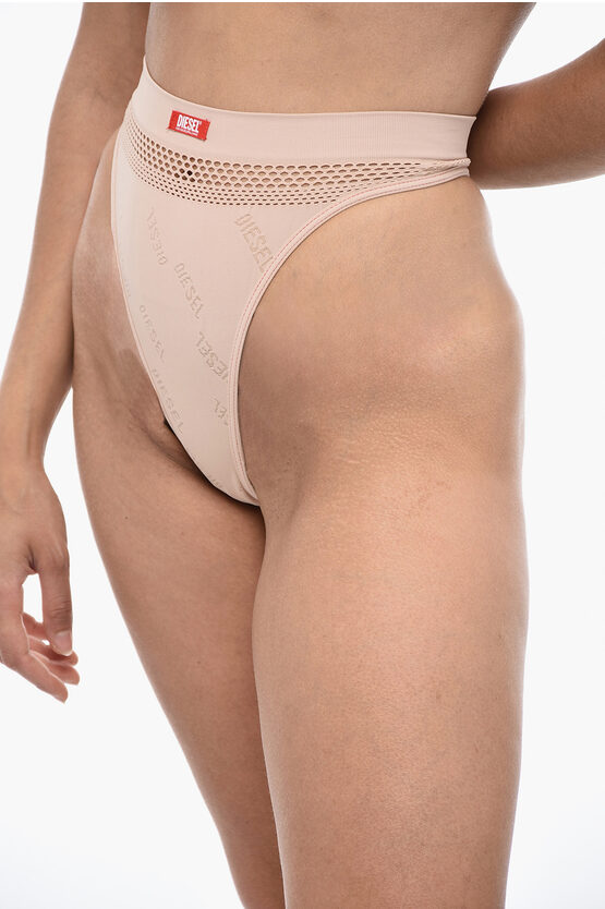 Shop Diesel Leight Thong With Embroidered Logo