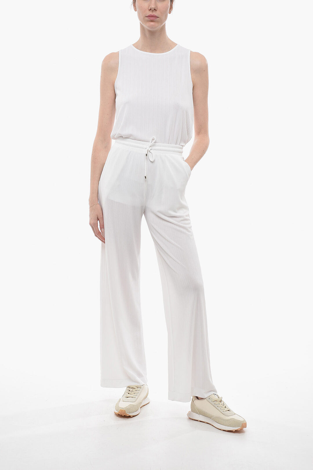 Max Mara LEISURE Chiffon VINCITA Palazzo Pants with Elastic
