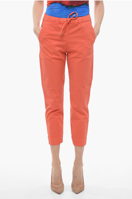 Max Mara Leisure Drawstringed Cubano Trousers In Red