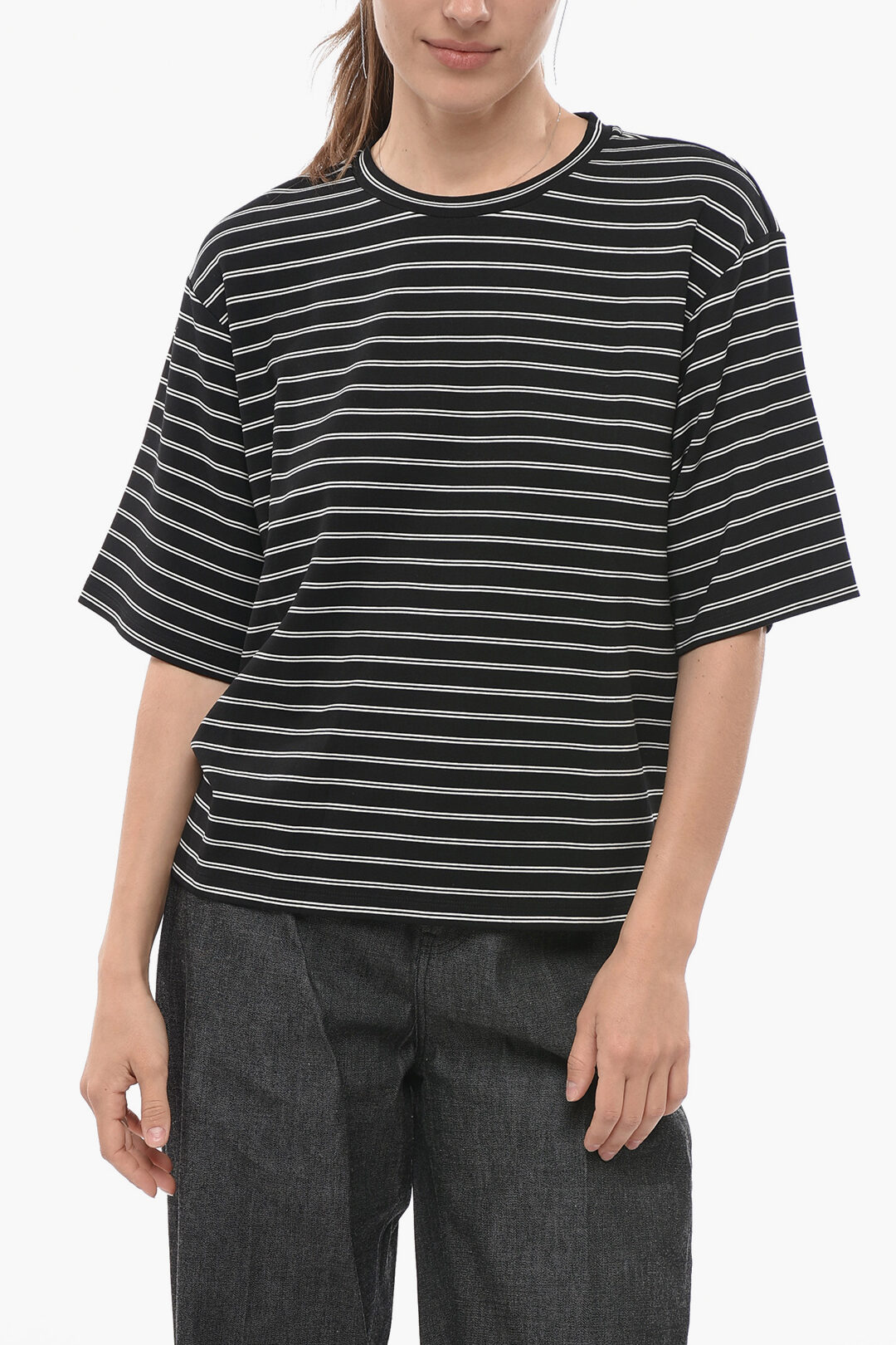 Max Mara LEISURE Striped AFONE Crew-Neck T-shirt women