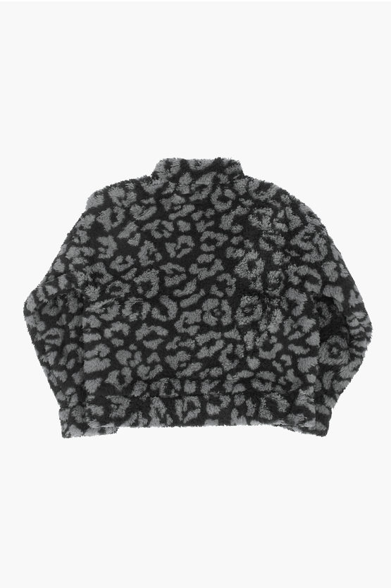 Leopard Printed Sherpa Jacket