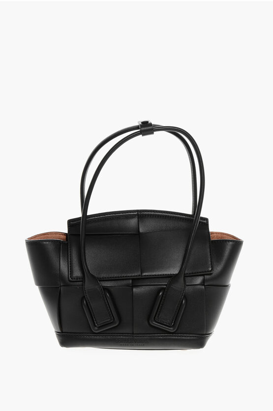 Bottega Veneta Lether Intreccio Handbag With Removable Shoulder Strap