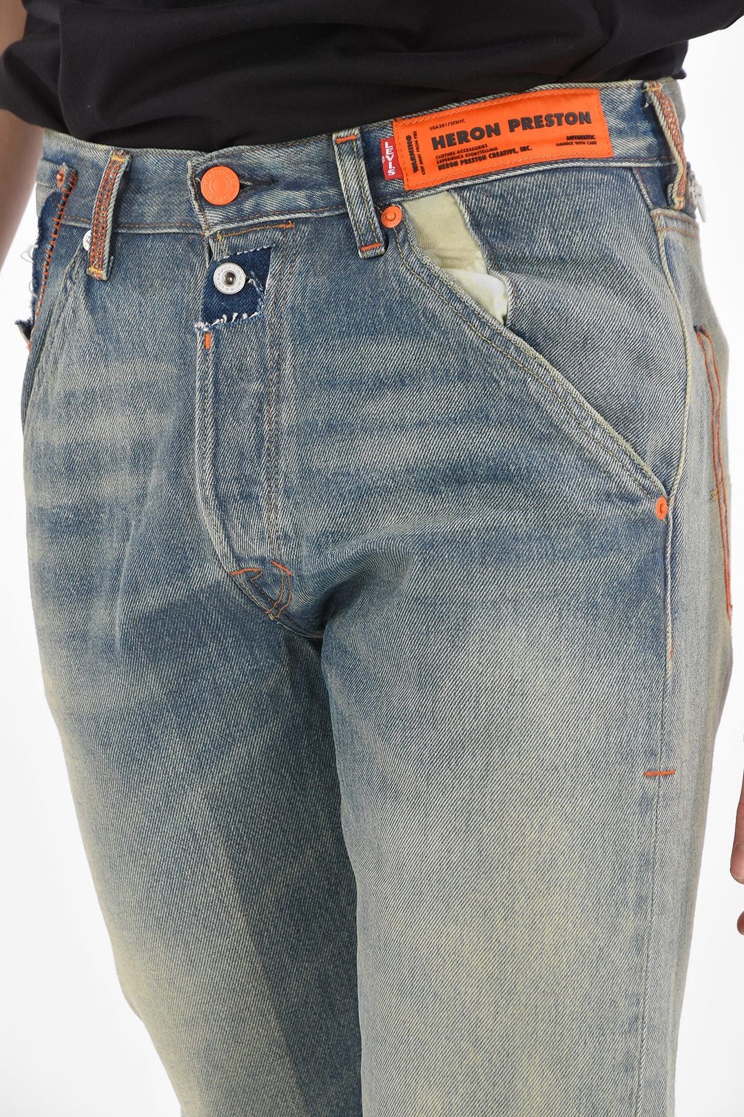 Heron Preston LEVI'S  stone washed 501 jeans  men - Glamood Outlet