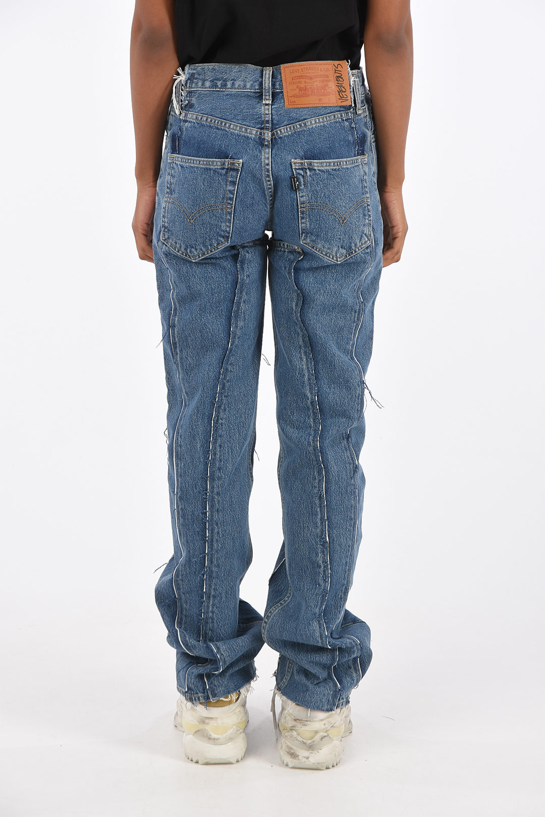 Vetements LEVI'S Frayed High Waist Jeans women - Glamood Outlet