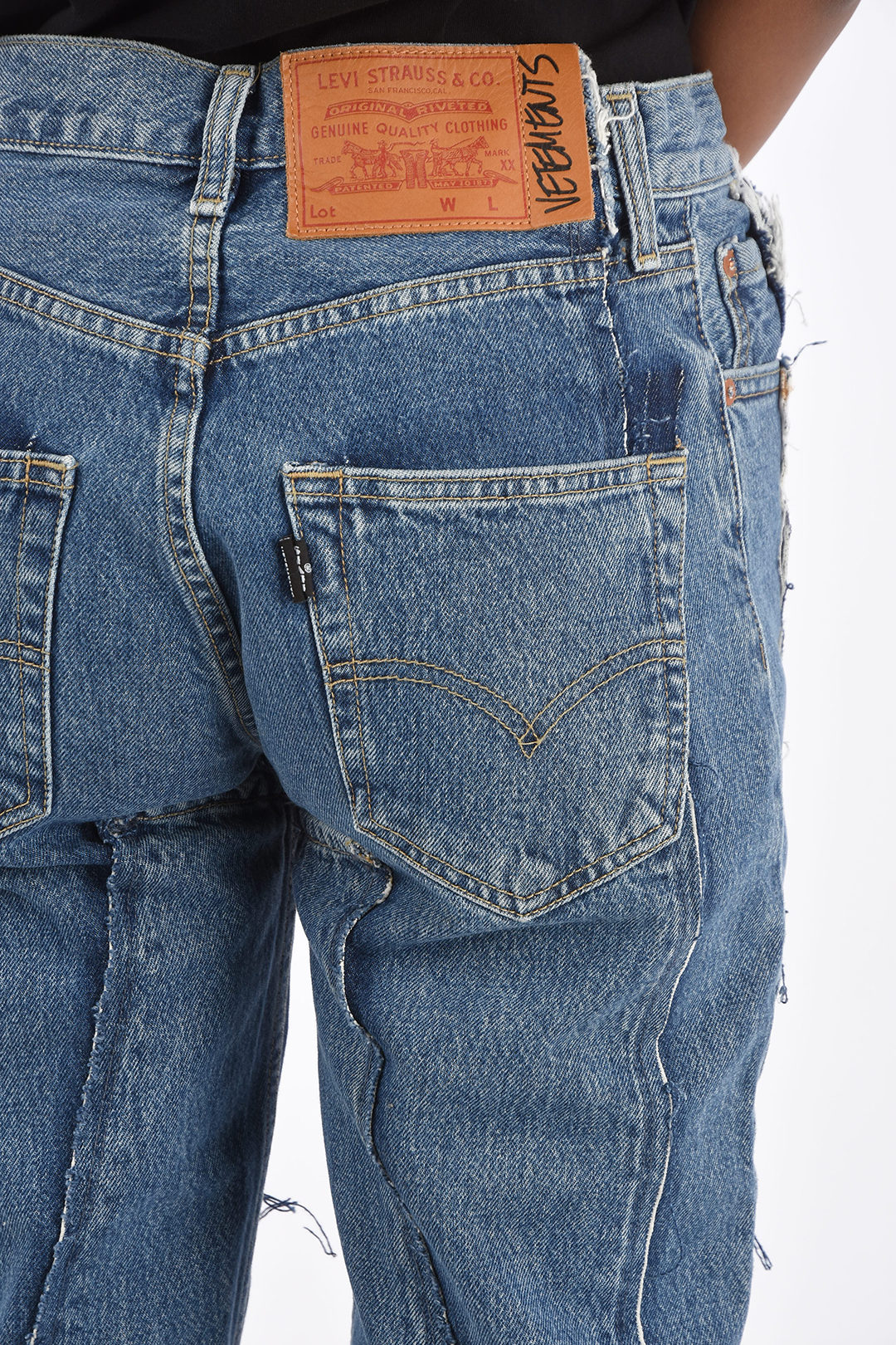influenza Diplomat Rød Vetements LEVI'S Frayed High Waist Jeans damen - Glamood Outlet