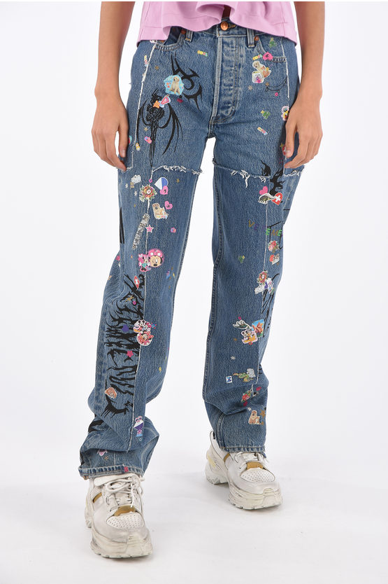 Vetements LEVIS printed straight fit jeans women Glamood Outlet