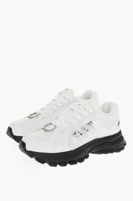 Neil Barrett Li-ning Sneakers Ace Element With Pvc And Piercing Details In White