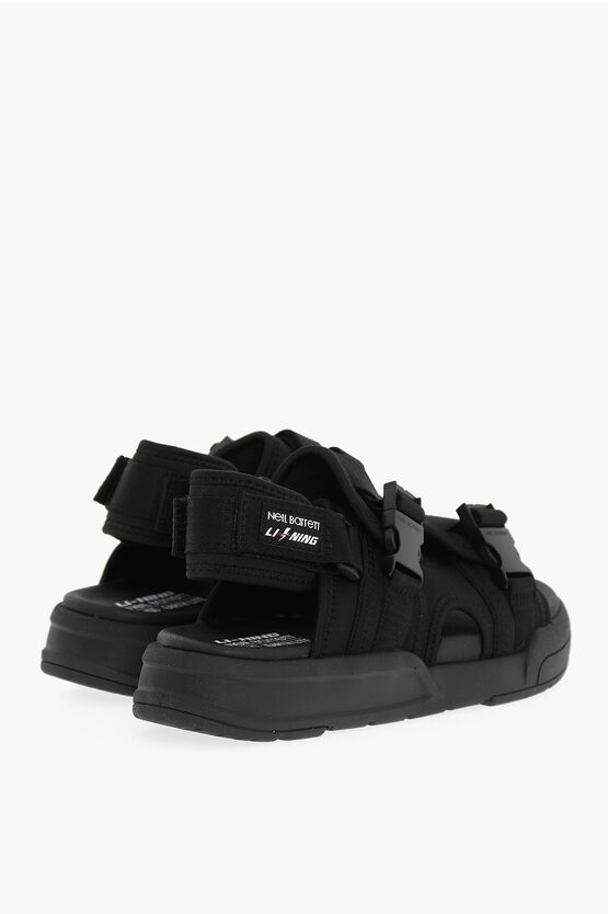 LI-NING Solid Color Double-Buckle Sandals with Socks