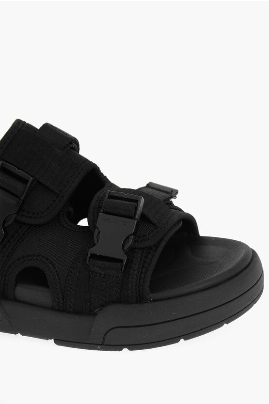 LI-NING Solid Color Double-Buckle Sandals with Socks