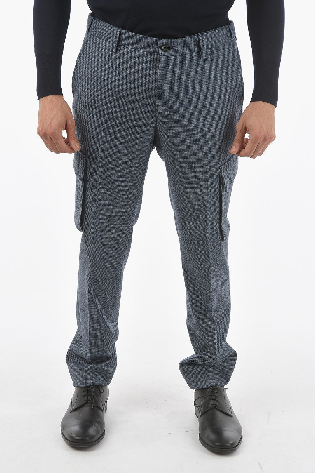 Corneliani LIGHT Hopsack Trousers with Flap Pocket men - Glamood Outlet