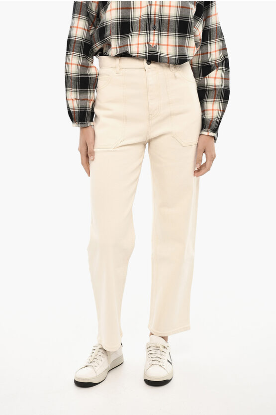 Woolrich Light Wash Wide Leg Jeans In Multi