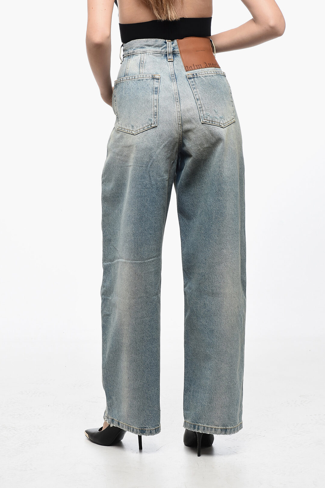 デニム・ジーパン PALM ANGELS Woman Jeans Denim PWYB027S24DEN002 4040 Palm Angels Outlet: Jeans woman - Denim | Palm Angels jeans