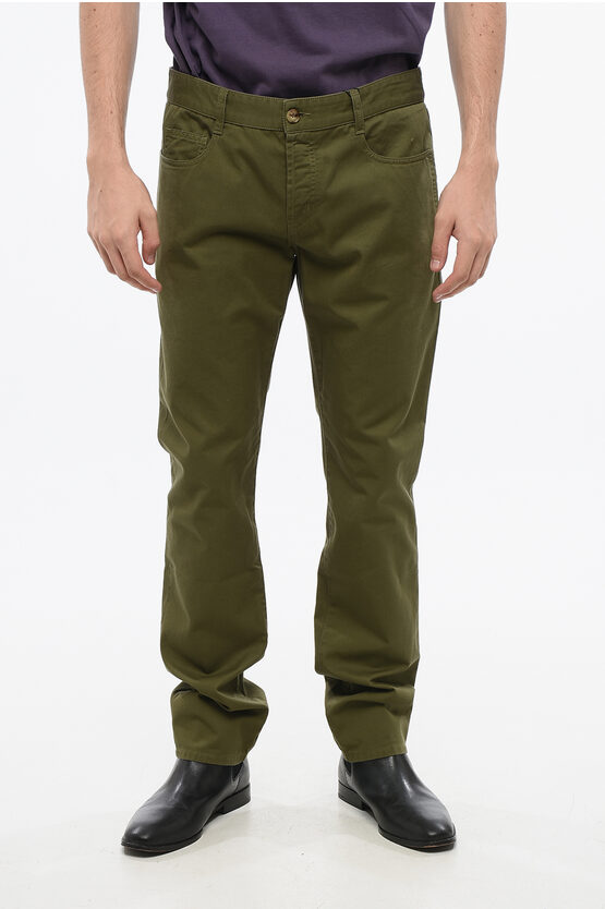 Saint Laurent Lightweight Cotton 5-pockets Pants With Belt Loops