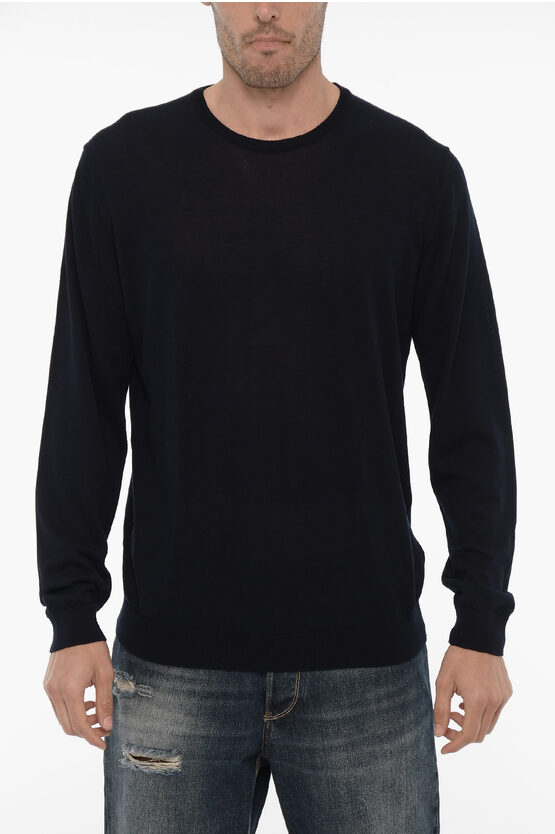Roberto Collina Lightweight Cotton Crew-neck Sweater In Black