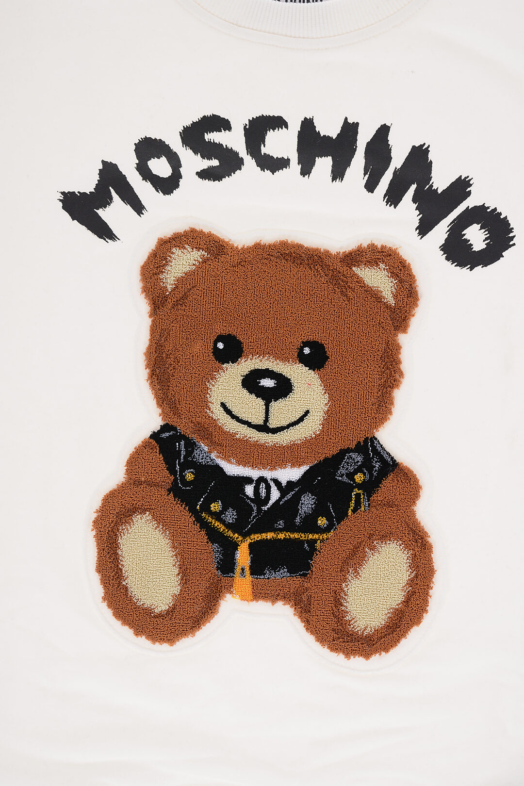 Moschino KIDS Lightweight Crew Neck Sweatshirt with Velvet Teddy