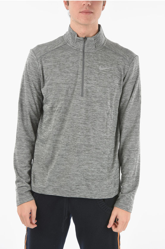 Nike Lightweight Half-zip Sweater In Gray