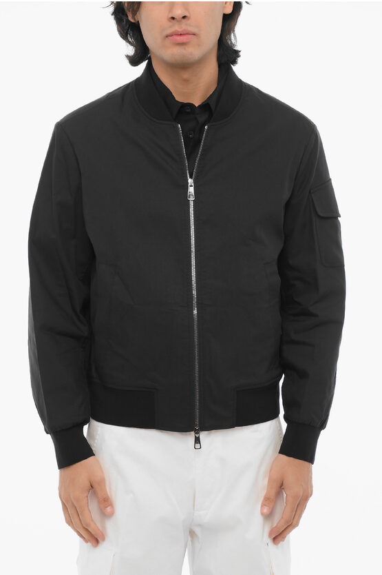 Neil Barrett Lightweight Skinny Fit Bomber Jacket With Zip Closure