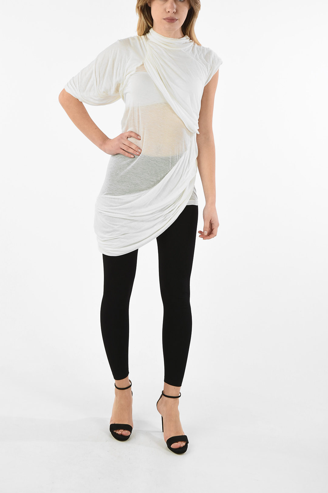 rickowens liliesアシンメトリーカットソー Asymmetrical Draped Top by Rick Owens Lilies - La GarÁonne
