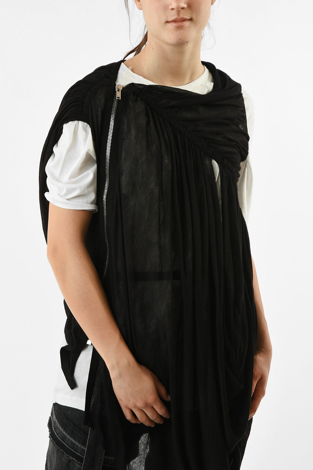 Rick Owens LILIES Sleeveless Asymmetrical Jacket women - Glamood 