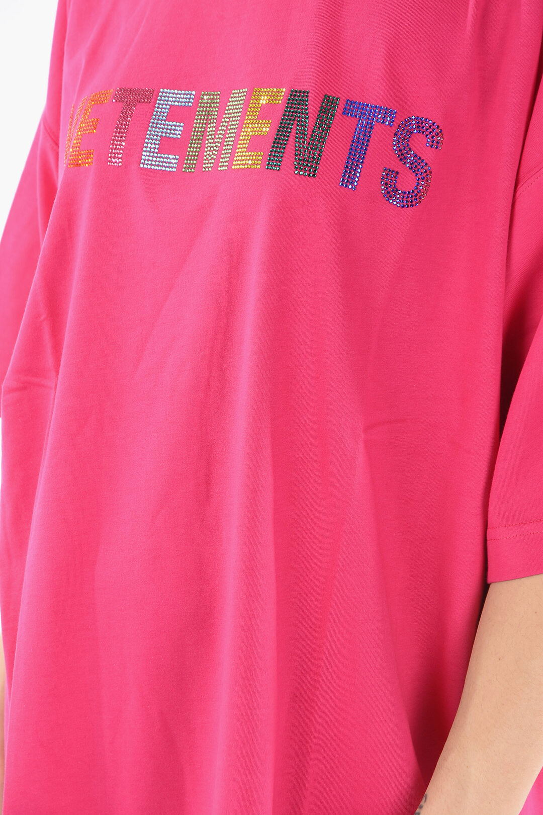 Vetements Men's Jersey Crystal-Logo T-Shirt