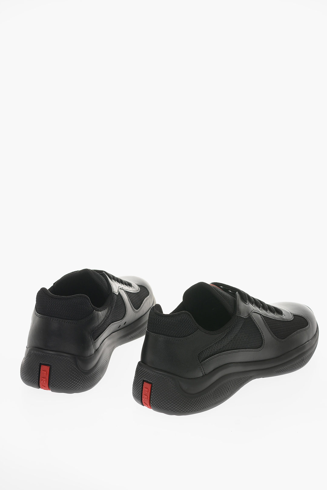 Prada LINEA ROSSA Textile Sneakers with Leather Details herren