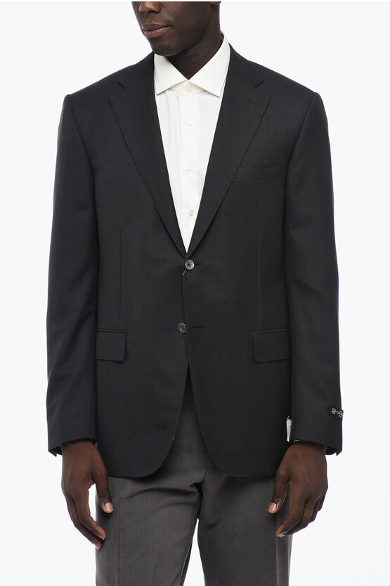 CORNELIANI LINED LEADER SINGLE BREASTED BLAZER WITH FLAP POCKETS 