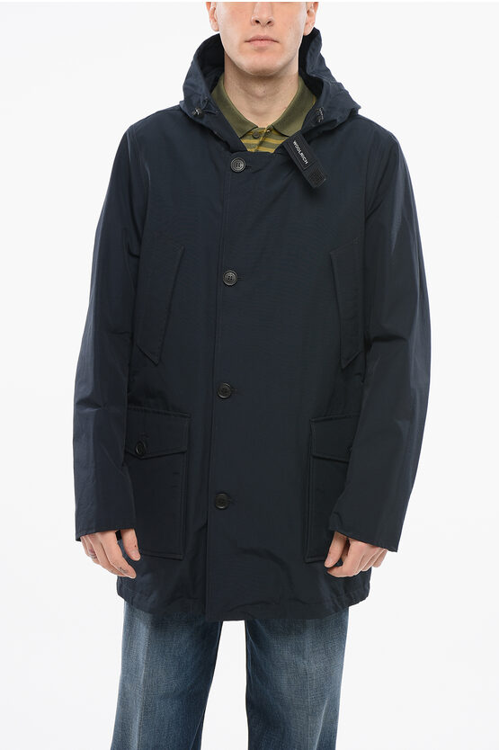Woolrich Lined Lightweight Cotton Blend Utility Jacket