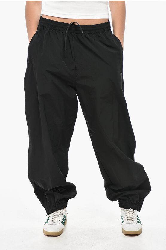Alexander Wang Lined Nylon Pants With Ankle Zip In Black