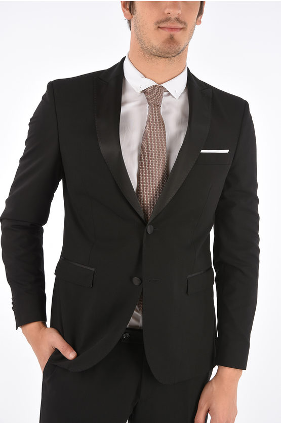 Simbols Lined Peaked Lapel Suit men - Glamood Outlet