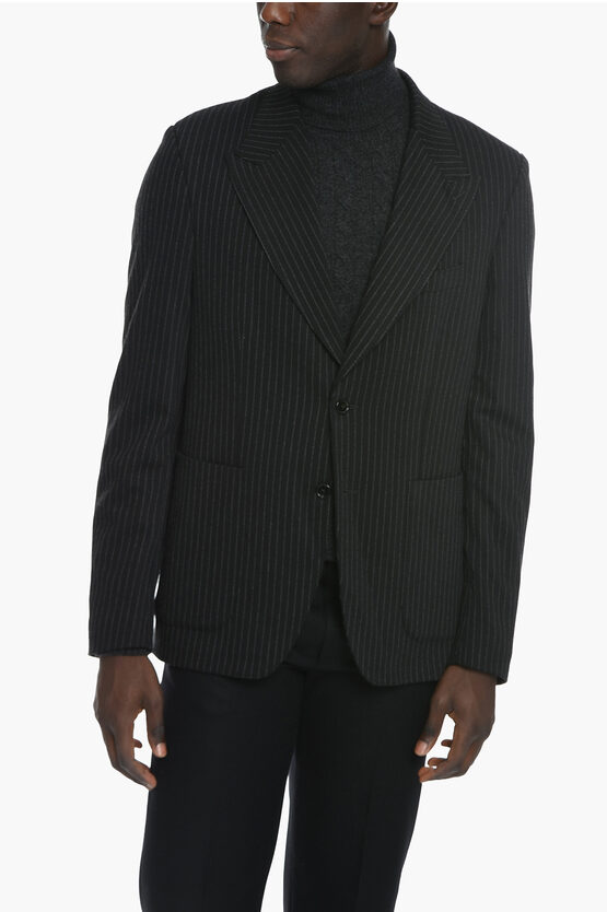 Shop Dolce & Gabbana Lined Pinstriped Single Breasted Blazer