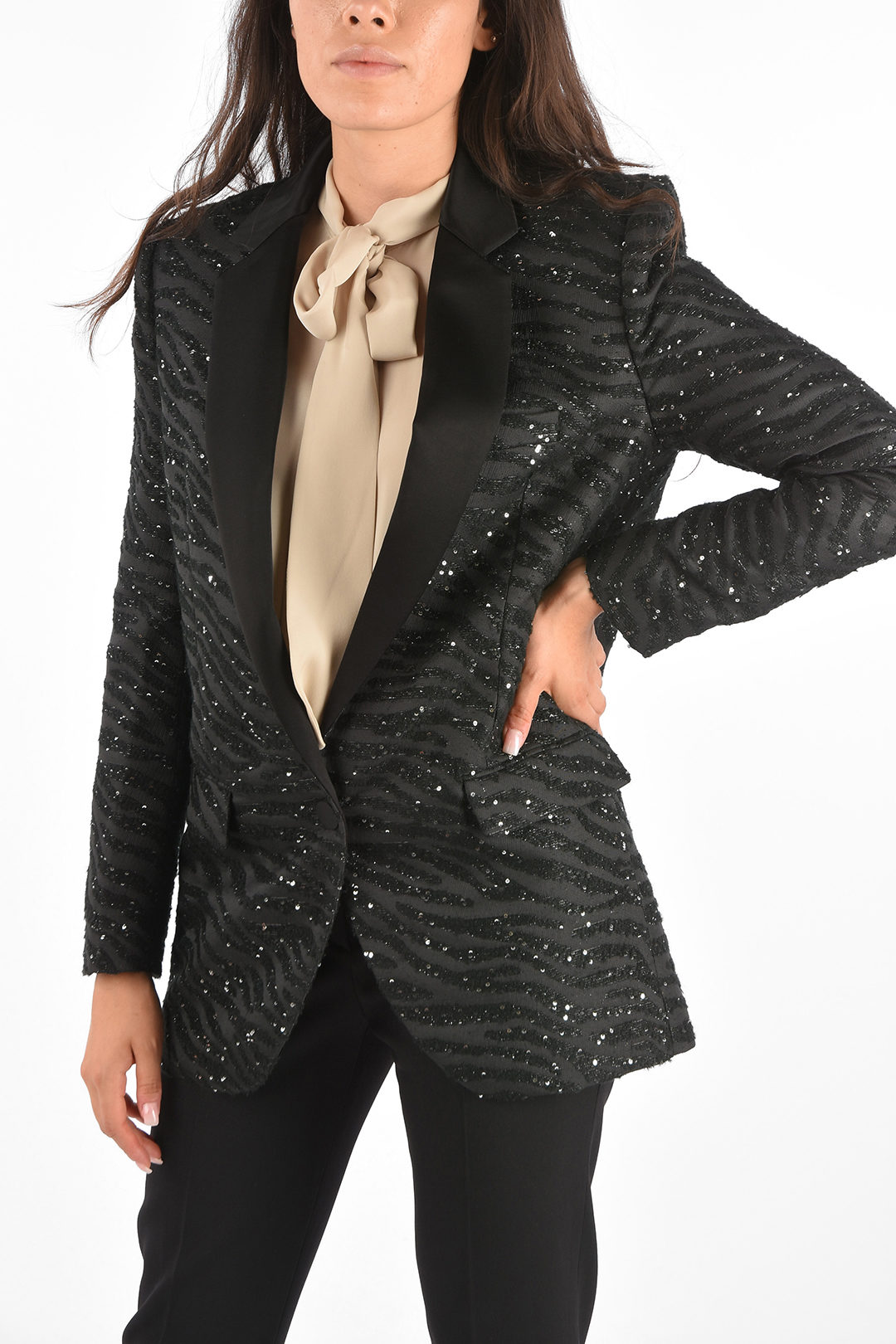 Michael Kors Lined Sequined Jewel Embroidered Blazer women - Glamood Outlet