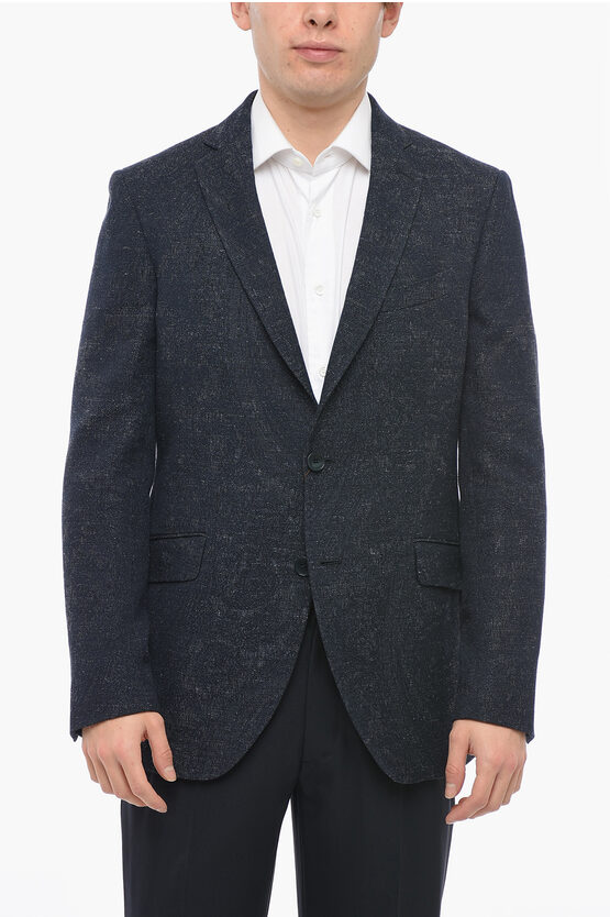 Etro Lined Single-breasted Blazer With Flap Pockets In Black
