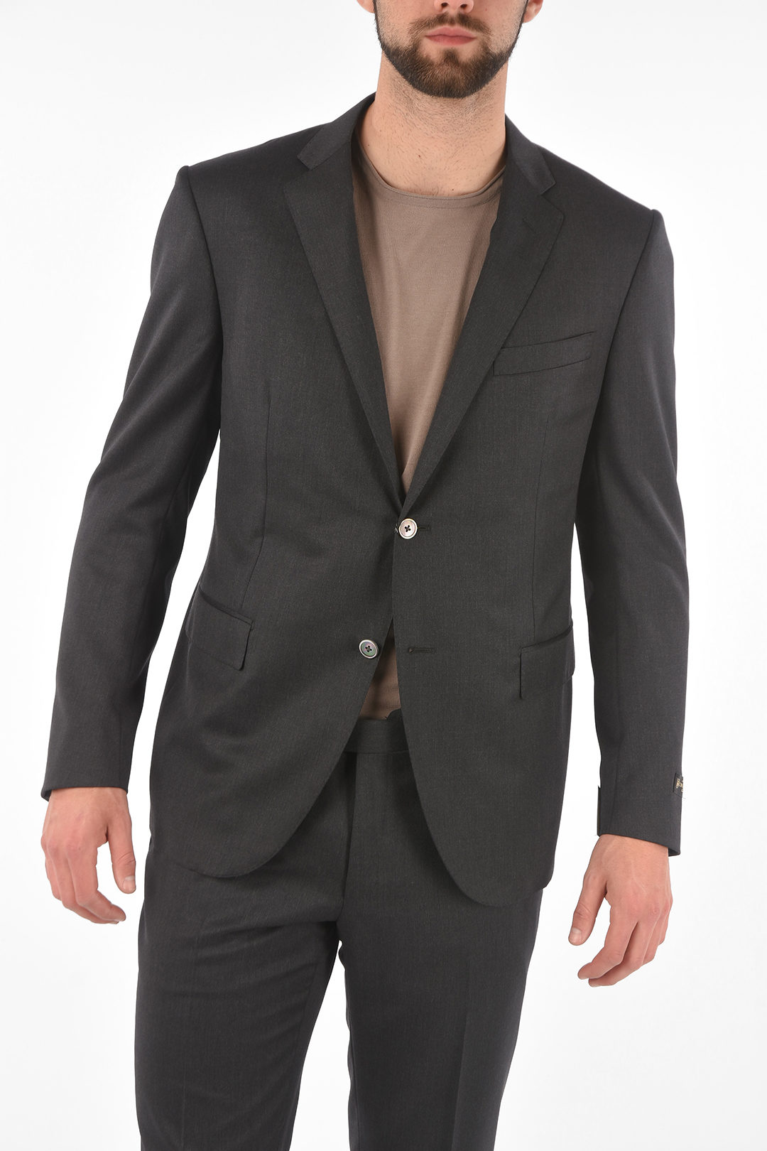 Corneliani Lined Suit with Notch Lapel and Flap Pockets men - Glamood ...